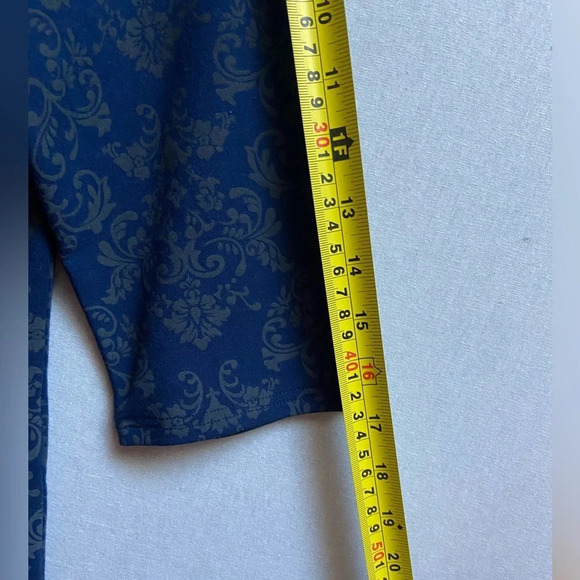 Blue Sky Paisley print 3/4 bamboo organic cotton dress Sz M - Picture 6 of 7